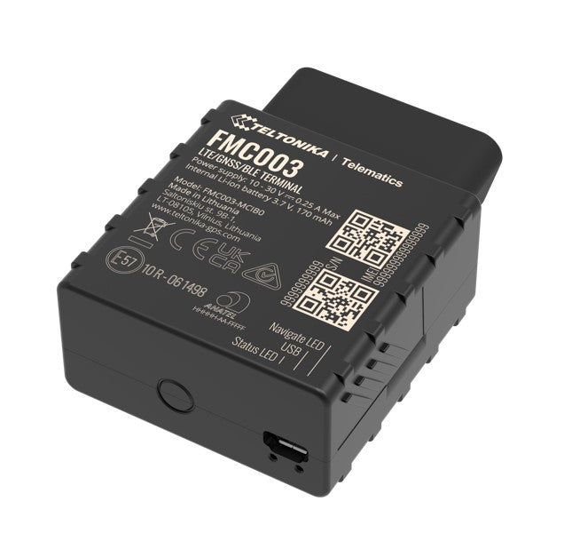 Teltonika FMC003 Advanced Plug and Track Real-Time Tracking Terminal with GNSS, GSM and Bluetooth Connectivity