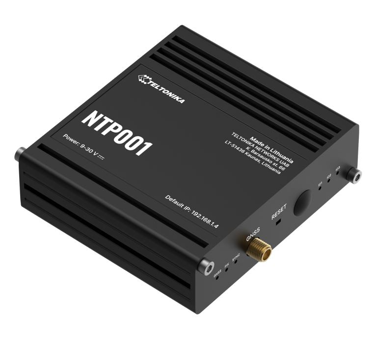 Teltonika NTP001, Accurate  low-cost NTP server, Network Time Synchronization, GNSS capabilities, UTC-traceable time, Plug-and-play functionality