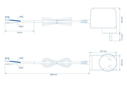 Teltonika 2 Pin AU Power Supply, 9W - For TRB245, TRB255, TSW010, TSW114, TSW210, TSW304