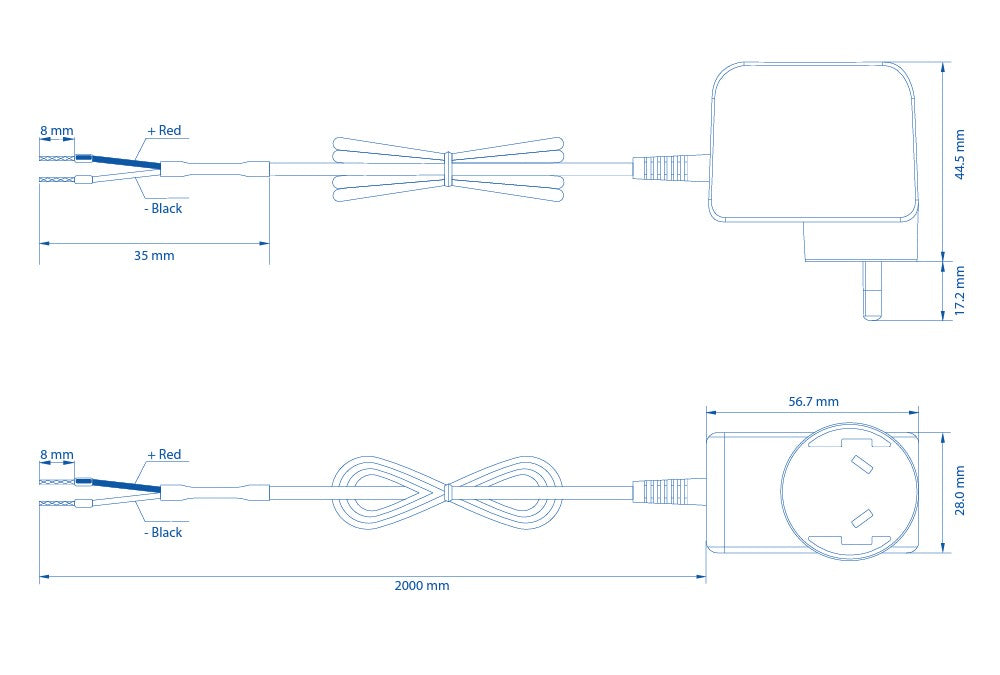 Teltonika 2 Pin AU Power Supply, 9W - For TRB245, TRB255, TSW010, TSW114, TSW210, TSW304