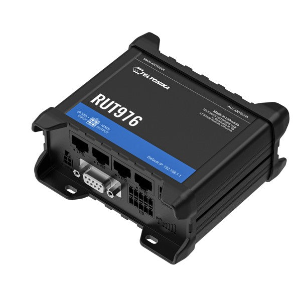 Teltonika RUT976 Redcap 5G Router, Dual-SIM, WAN Failover with 4x Ethernet Ports, Backward Compatible with 4G LTE Cat 4, 2-Year Warranty, PSU included