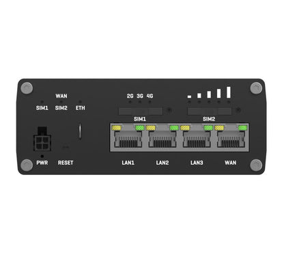 Teltonika RUTM09 wireless 4G LTE, 2 SIM cards, 4 x RJ45 ports, 10 100 1000 Mbps, PSU included