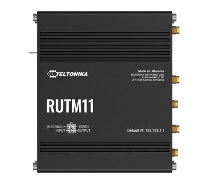 Teltonika RUTM11 Industrial 4G LTE Dual-band Wi-Fi, 4 x Gigabit RJ45 ports, USB, and up to 128 tag port-based VLANs, PSU included