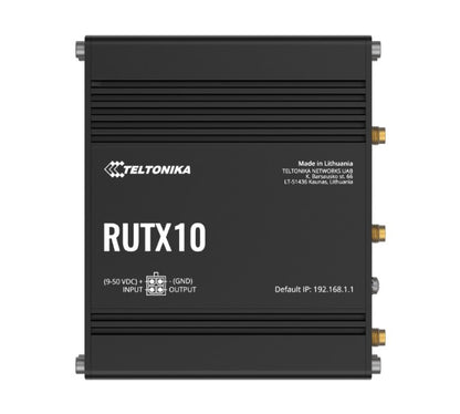 Teltonika RUTX10 Professional Ethernet Router, Industrial Ethernet Router VPN Firewall (NO-LTE) with Dual Band WiFi 5 802.11ac, PSU included