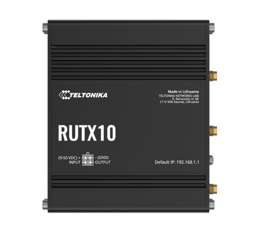 Teltonika RUTX10 Professional Ethernet Router, Industrial Ethernet Router VPN Firewall (NO-LTE) with Dual Band WiFi 5 802.11ac, PSU included