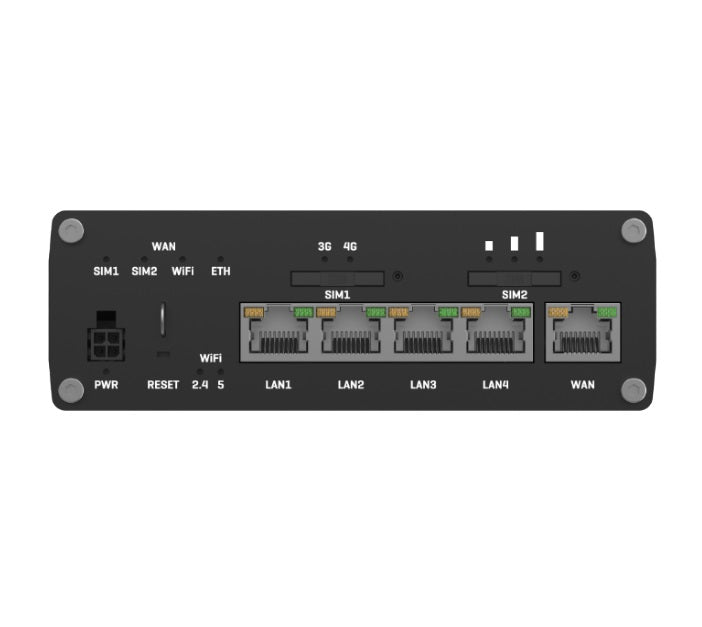 Teltonika RUTX14 4G LTE CAT12 Industrial Cellular Router, Instant LTE Failover, Dual Band WiFi 802.11ac, GNSS GPS and Bluetooth LE, PSU included