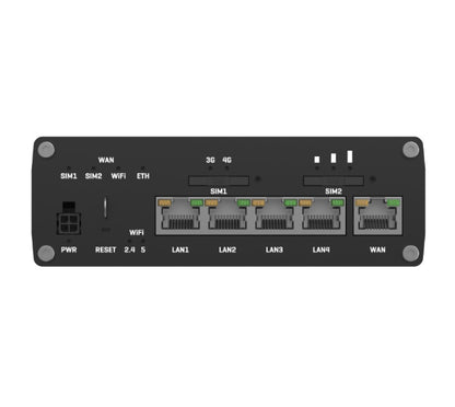 Teltonika RUTX14 4G LTE CAT12 Industrial Cellular Router, Instant LTE Failover, Dual Band WiFi 802.11ac, GNSS GPS and Bluetooth LE, PSU included