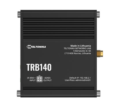 Teltonika TRB140 Industrial Rugged LTE Gateway, 4G LTE (Cat 4), Compatible with Industrial DNP3  Modbus Communication Protocols, PSU included