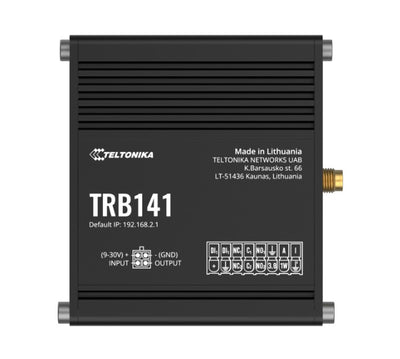 Teltonika TRB141 Industrial Rugged GPIO LTE Gateway, 4G LTE (Cat 1), I O Connector Block, Micro-USB, Compatible with Industrial DNP3, PSU included