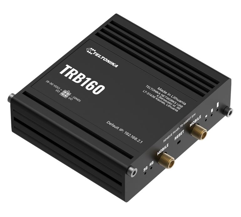 Teltonika TRB160 4G LTE CAT 6 IoT Gateway, Ultra-Small, Lightweight, Energy-Efficient, Cellular Speeds of up to 300 Mbps, USB Type-C, PSU included