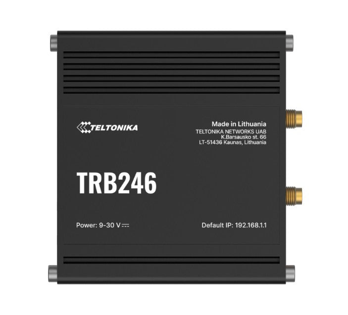 Teltonika TRB246 Industrial IoT Gateway, 4G LTE(Cat 4), Dual SIM, Auto-Failover, Backup WAN, Supports DNP3, DLMS, Modbus, PSU excluded