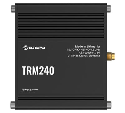 Teltonika TRM240 Industrial Cellular Modem, 4G LTE (Cat 1), USB LTE Cat 1 Modem with a Rugged Housing and External Antenna Connector, PSU excluded