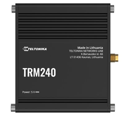 Teltonika TRM240 Industrial Cellular Modem, 4G LTE (Cat 1), USB LTE Cat 1 Modem with a Rugged Housing and External Antenna Connector, PSU excluded