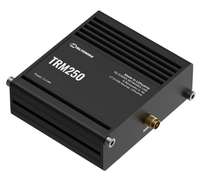 Teltonika TRM250 Industrial Cellular Modem, 4G LTE (Cat M1), NB-IoT, Small Size, USB Interface for Internet Access, External Antenna, PSU excluded