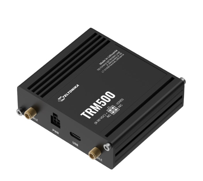 Teltonika TRM500 Industrial Cellular Modem, 5G (3.4 Gbps)  4G (Cat19), with USB Type-C, PSU included