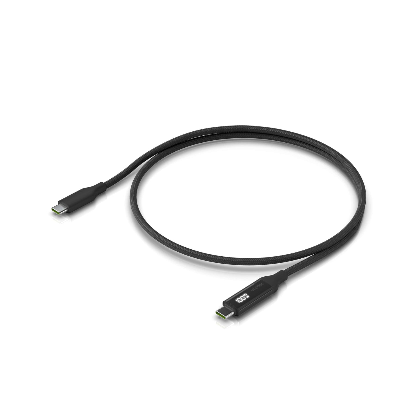 Ubiquiti USB-C Cable with Charge Display,Length 0.3M, Black, Braided Power  Data Cable With A Double-sided Charge Display,100W Max Power Outpu