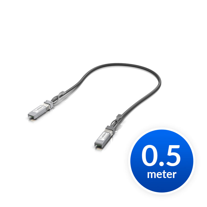 Ubiquiti SFP Direct Attach Cable, 10Gbps DAC Cable, 10Gbps Throughput Rate, 0.5m Length