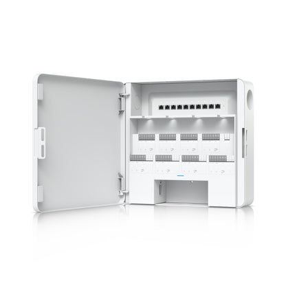 Ubiquiti Enterprise Access Hub, With Entry And Exit Control to Eight Doors, Battery Backup Support,(8) Lock terminals (12V or Dry)