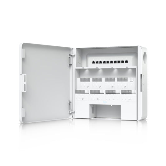 Ubiquiti Enterprise Access Hub, With Entry And Exit Control to Eight Doors, Battery Backup Support,(8) Lock terminals (12V or Dry)