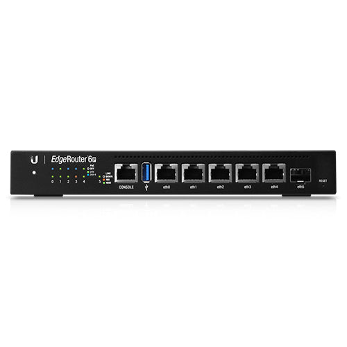 Ubiquiti EdgeRouter 6 - 5-Port Gigabit Router, 1 SFP Ports- 24v Passive PoE Out (All Ports) - 1GHz Quad Core Processor - 1GB RAM,