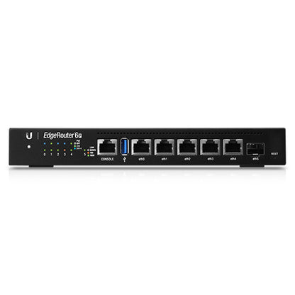 Ubiquiti EdgeRouter 6 - 5-Port Gigabit Router, 1 SFP Ports- 24v Passive PoE Out (All Ports) - 1GHz Quad Core Processor - 1GB RAM,