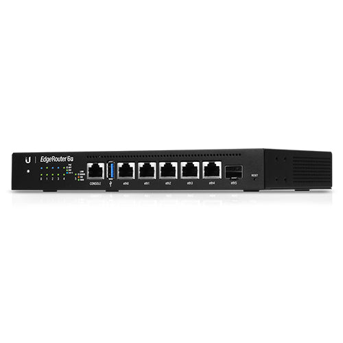 Ubiquiti EdgeRouter 6 - 5-Port Gigabit Router, 1 SFP Ports- 24v Passive PoE Out (All Ports) - 1GHz Quad Core Processor - 1GB RAM,