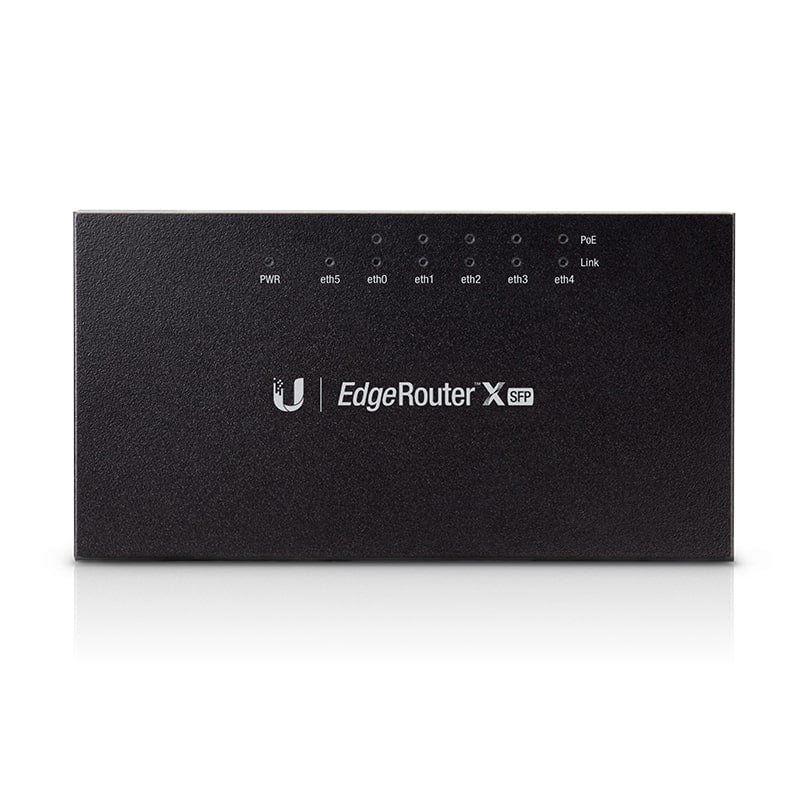Ubiquiti EdgeRoute Advanced Gigabit Ethernet Router - Compact Powerful Router Sporting,5 Gigabit RJ45 Ports Passive PoE Support SFP,