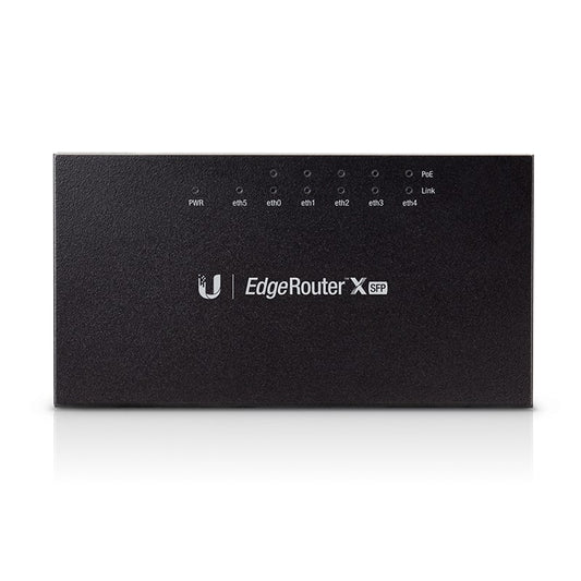 Ubiquiti EdgeRoute Advanced Gigabit Ethernet Router - Compact Powerful Router Sporting,5 Gigabit RJ45 Ports Passive PoE Support SFP,