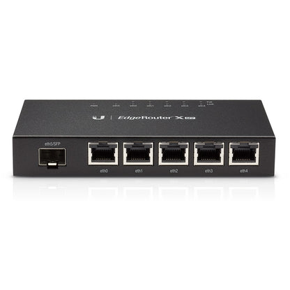 Ubiquiti EdgeRoute Advanced Gigabit Ethernet Router - Compact Powerful Router Sporting,5 Gigabit RJ45 Ports Passive PoE Support SFP,