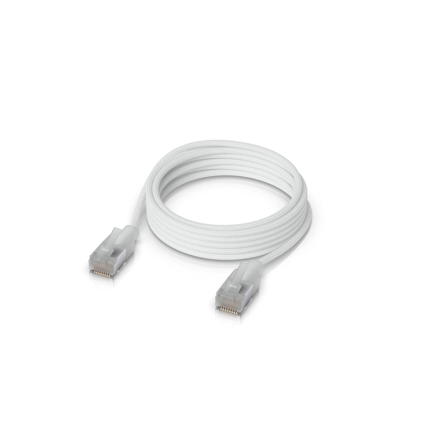 Ubiquiti UniFi Premium Patch Cable, 5M, White, Ultra-thin Braided Patch Cable, Designed And Optimized For 10 GbE Networking.