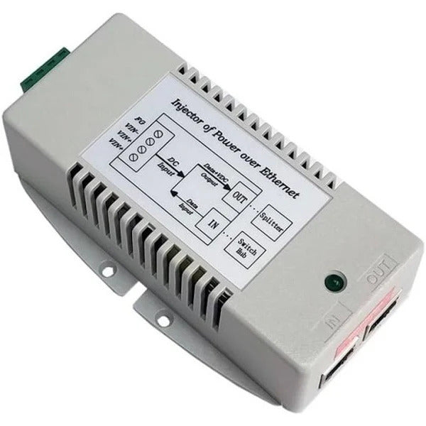 Tycon Power TP-DCDC-1248GDX2-HP, 10-15VDC IN, Qty 2 Ports 802.3af at 56VDC 21W OUT DC to DC Converter and Gigabit PoE inserter
