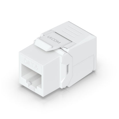 Ubiquiti Cat6 Keystone Jack, 12-Pack, White, Toolless Keystone For Terminating A Cat6 Ethernet Jack Without The Use Of A Punch-Down Or Crimping Tool