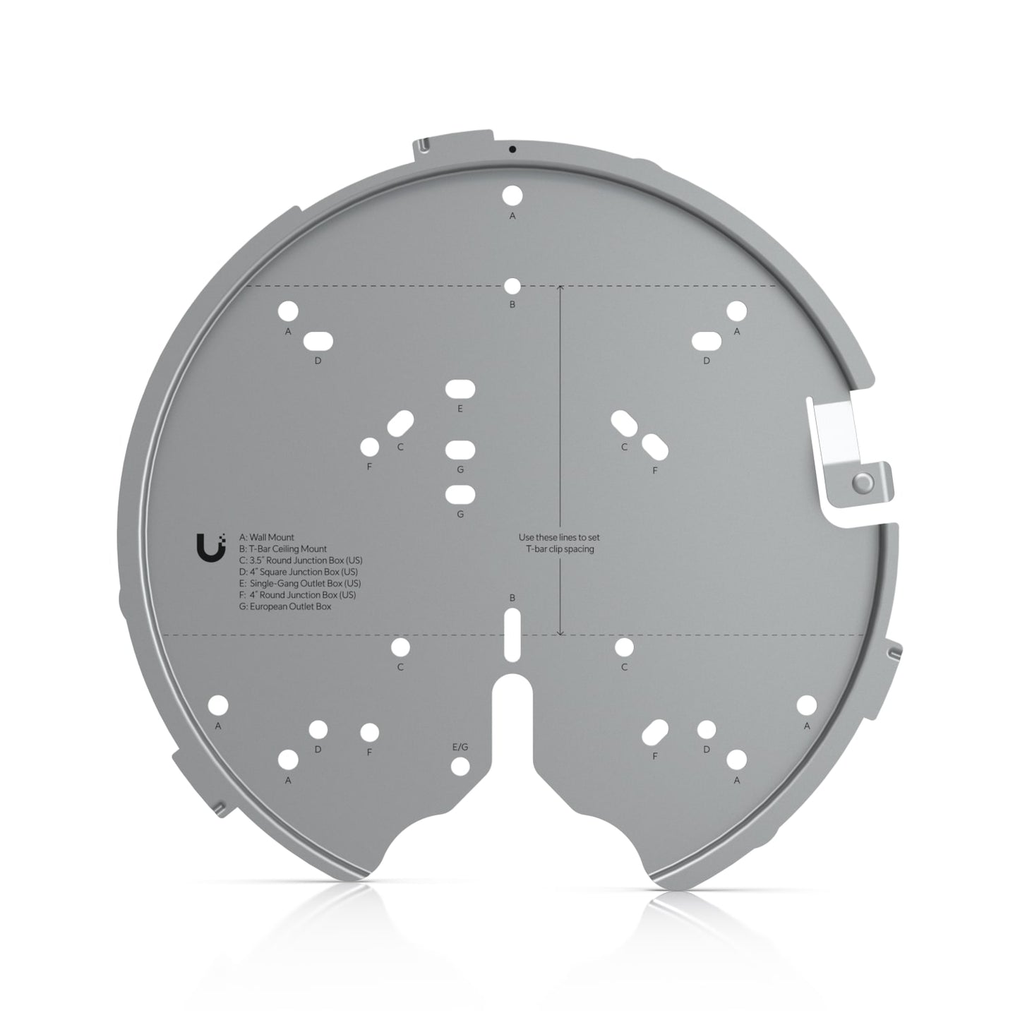 Ubiquiti Versatile Mounting System, For U7 Pro, U6 Enterprise, U6 Pro, U6 Long-Range, AC Pro, AC HD, AC SHD, AC XG,