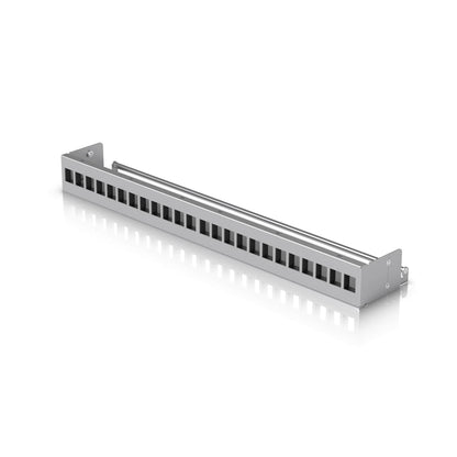 Ubiquiti 24-Port Blank Keystone Patch Panel, Silver, 1U 24-port, Ideal for Keystone Module Installation