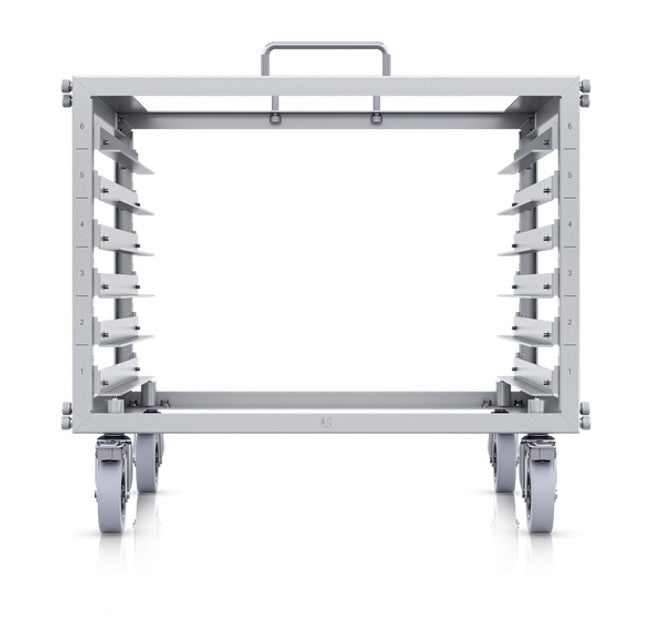 Ubiquiti Toolless Mini Rack, 6U-sized Device Rack with 24-port Blank Patch Panel, Can Assembled Without Tools, Lockable Casters