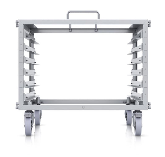 Ubiquiti Toolless Mini Rack, 6U-sized Device Rack with 24-port Blank Patch Panel, Can Assembled Without Tools, Lockable Casters