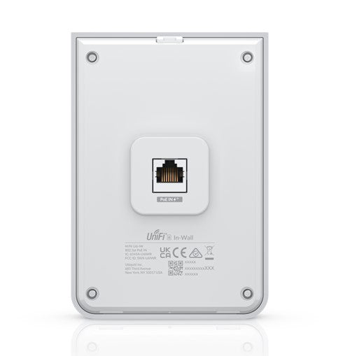 Ubiquiti UniFi Wi-Fi 6 In-Wall Wall-mounted Access Point with a Built-in PoE Switch,115 m²  Coverage