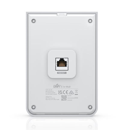 Ubiquiti UniFi Wi-Fi 6 In-Wall Wall-mounted Access Point with a Built-in PoE Switch,115 m²  Coverage