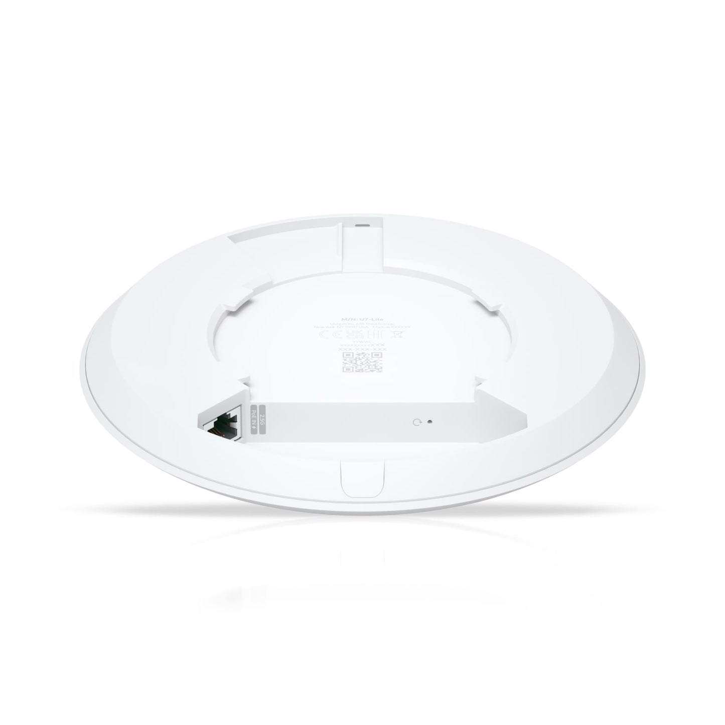 Ubiquiti U7 Lite,Compact, Ceiling-mounted WiFi 7 AP, 4 Spatial Streams,2.5 GbE Uplink,115 m²  Coverage,200 Connected Devices,Power via POE