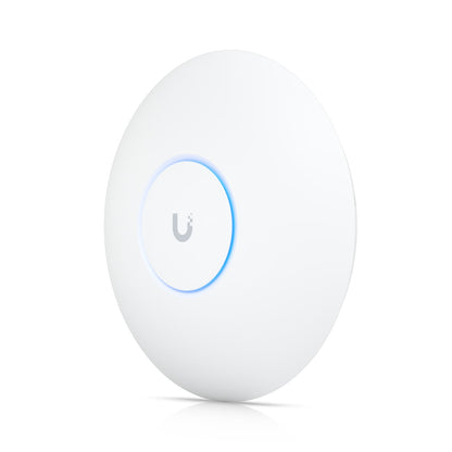 Ubiquiti UniFi WiFi 7 AP, Ceiling-mount, AP 6 GHz Support, 2.5 GbE Uplink, 9.3 Gbps Over-the-air Speed, PoE Power, 300 Connect Device