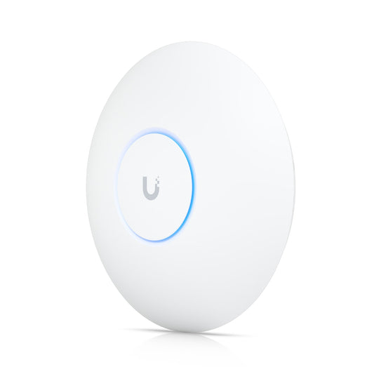 Ubiquiti UniFi WiFi 7 AP, Ceiling-mount, AP 6 GHz Support, 2.5 GbE Uplink, 9.3 Gbps Over-the-air Speed, PoE Power, 300 Connect Device