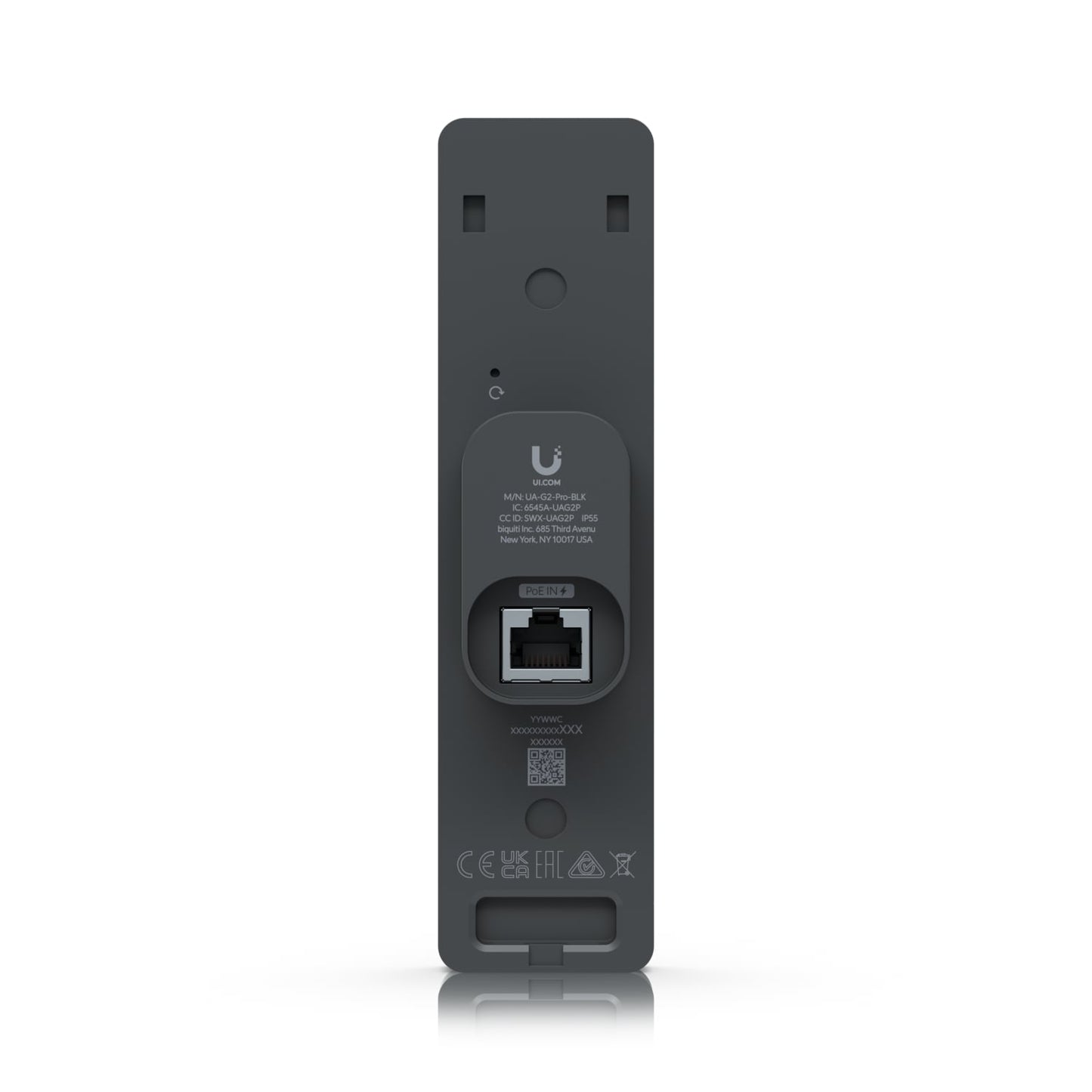 Ubiquiti UniFi Access Reader G2 Professional (BLACK), 2-Way Intercom, Unlock Via NFC or Unifi Identity, IP55 Weather Resistance, Pin Unlock