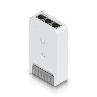 Ubiquiti Door Hub Mini, Compact Access Control Hub For  Single Door,1 Lock terminal -12V Dry Switchable,Connect  Power Via PoE,2 Additional Inputs