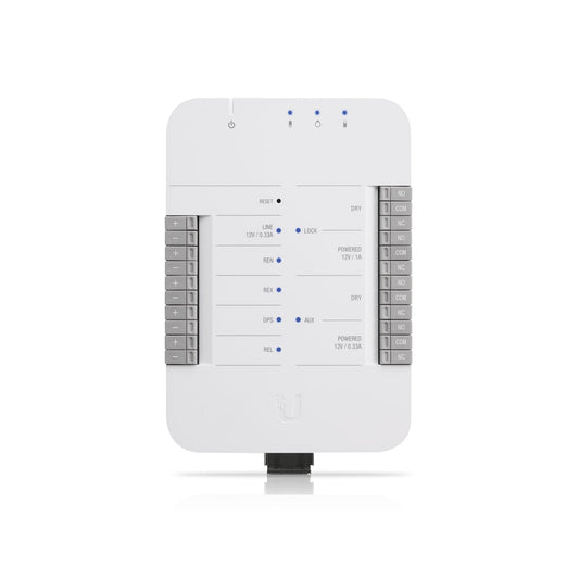 Ubiquiti UniFi Access Door Hubï¼Single Door Entry Mechanismï¼PoE Power, Support UA-LITE UA-PRO,Four Inputs 12v Dry Relays for Most Door Lock