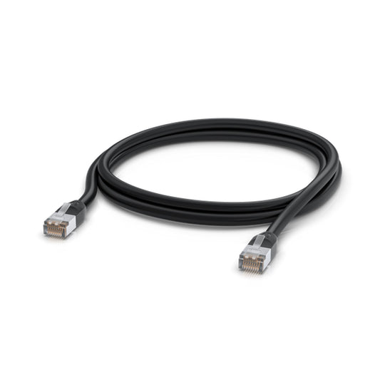 Ubiquiti UniFi Patch Cable Outdoor 2M Black, Single Unit All-weather, RJ45 Ethernet Cable, Category 5e, Weatherproof