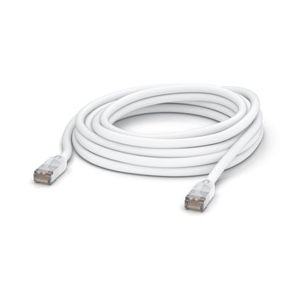Ubiquiti UniFi Patch Cable Outdoor 8M White, Single Unit, All-weather, RJ45 Ethernet Cable, Category 5e