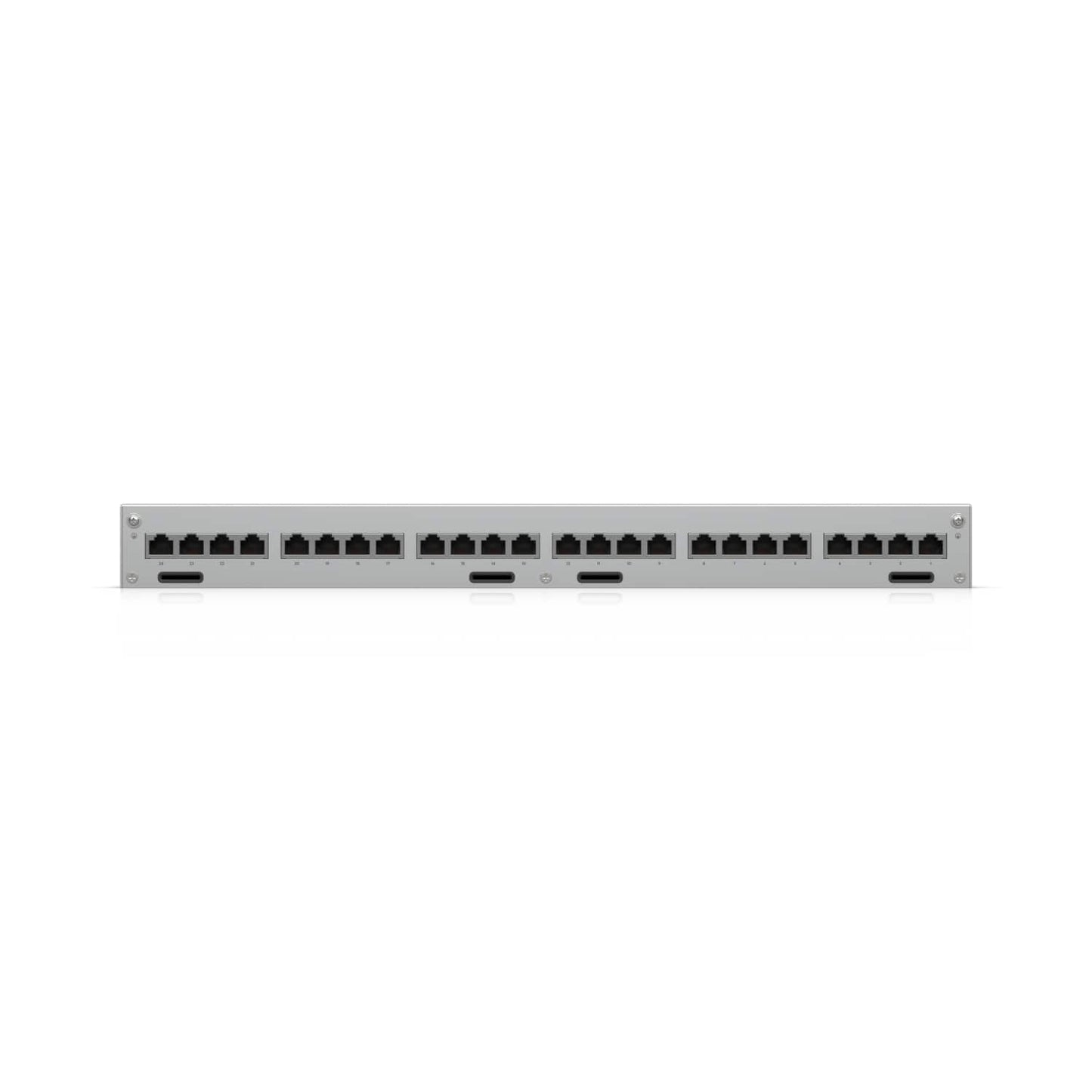 Ubiquiti Ethernet Surge Protection,Rack-mount Indoor Panel Supports Up To 10 GbE, PoE, 20kA Surge Discharge Port,24-port Integrated,1U Rack-mount