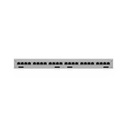 Ubiquiti Ethernet Surge Protection,Rack-mount Indoor Panel Supports Up To 10 GbE, PoE, 20kA Surge Discharge Port,24-port Integrated,1U Rack-mount