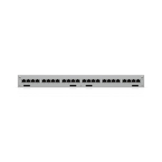 Ubiquiti Ethernet Surge Protection,Rack-mount Indoor Panel Supports Up To 10 GbE, PoE, 20kA Surge Discharge Port,24-port Integrated,1U Rack-mount