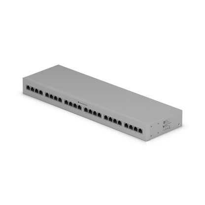 Ubiquiti Ethernet Surge Protection,Rack-mount Indoor Panel Supports Up To 10 GbE, PoE, 20kA Surge Discharge Port,24-port Integrated,1U Rack-mount